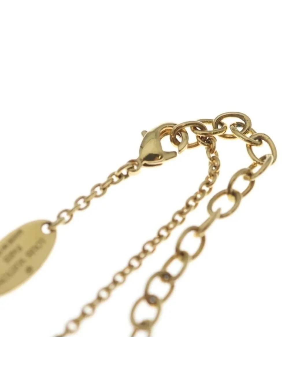 Louis Vuitton Collier Essential V Perlee Pendant Chain Gold